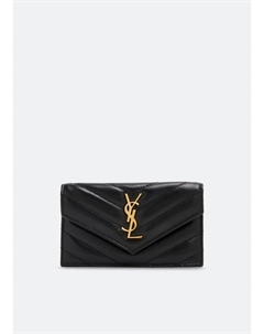 Картхолдер Fragments zipped card case with flap, черный Saint laurent