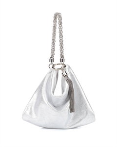 Клатч Callie из металлизированной кожи, серебряный Jimmy choo