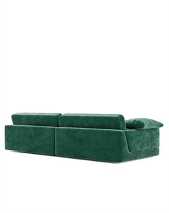 Диван прямой 4-х местный из массива березы и велюра зеленый So'home