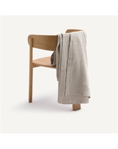 Толстый льняной плед Boreo бежевый Laredoute