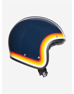 Мотошлем открытый ретро X70 MULTI Riviera Blue/Rainbow, Синий Agv