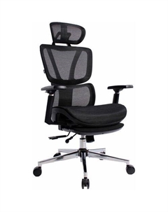 Кресло Evolution, крест 5-лучевой, сетка, черный Brabix