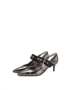 Туфли из металлизированной кожи на каблуке kitten heel Bottega veneta