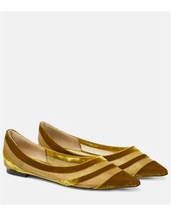 Балетки love с бархатной отделкой, желтый Jimmy choo