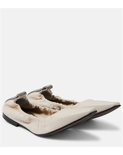 Кожаные балетки, нейтральный Brunello cucinelli