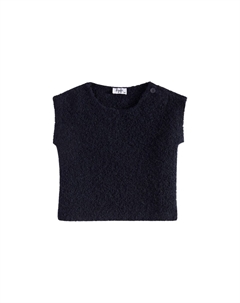 Жилет-свитер из смеси альпаки, синий Il gufo