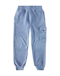 Спортивные брюки-карго из хлопкового флиса Kids, цвет flint stone C.p. company