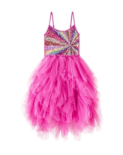 Платье из тюля Magical Spectrum с пайетками, цвет super pink Tutu du monde