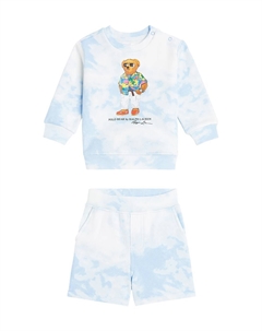 Комплект из толстовки и шорт Baby Polo Bear Kids, цвет riviera blue cloud wash Polo ralph lauren