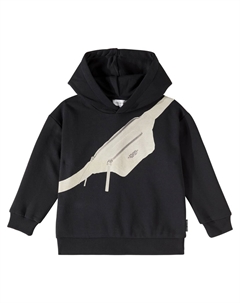 Толстовка с капюшоном из хлопковой смеси с принтом Kids, черный Marc jacobs