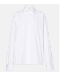 Рубашка из хлопкового поплина, цвет blanc Saint laurent