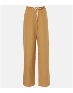 Широкие брюки из хлопка Bonnette, цвет brown paper The row