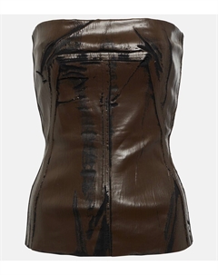 Джинсовый корсет с покрытием, коричневый Rick owens