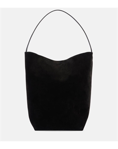 Большая замшевая сумка-тоут Park, черный The row