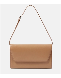 Вечерний кожаный клатч, цвет warm chestnut light gold The row