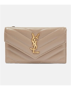 Визитница cassandre из кожи матлассе, бежевый Saint laurent