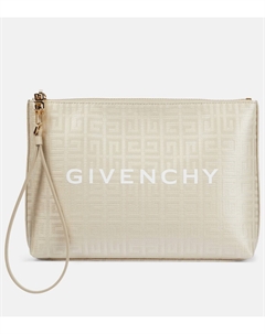 Холщовый клатч с логотипом, бежевый Givenchy
