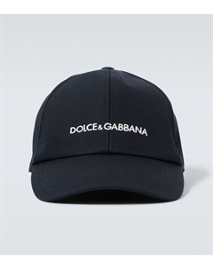 Хлопковая бейсболка с логотипом Dolce&Gabbana, синий Dolce&gabbana