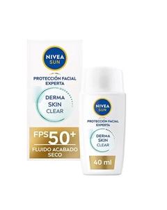 Солнцезащитный флюид для лица Spf 50+ сухой финиш Derma Skin Clear, 40 ml Nivea