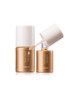 Жидкий хайлайтер с эффектом сияния Saemmul Aura Liquid Highlighter 02 Gold Light – золотисто-сливочное сияние The saem