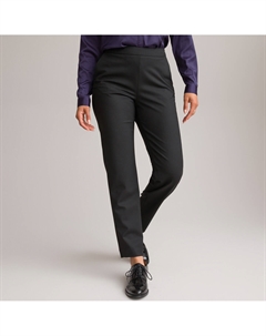 Брюки-дудочки из шерсти серый Laredoute