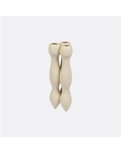 Ваза керамическая с органичной формой и тремя горлышками белый So'home