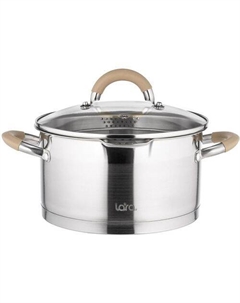 Кастрюля 2.4л LR02-341, нержавеющая сталь, с крышкой Lara
