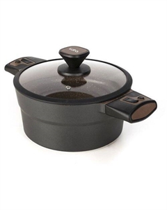 Кастрюля 2.5л Monaco Choco LR02-300 Choco, алюминиевая, с крышкой Lara