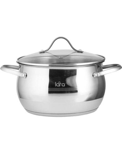Кастрюля 6.1л Apple LR02-35, нержавеющая сталь, с крышкой Lara