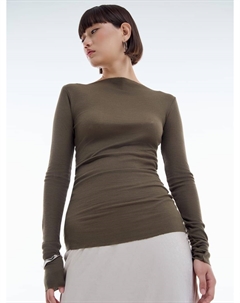 Лонгслив из вискозы с вырезом кармен Твое