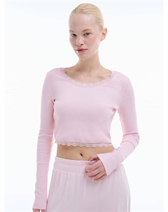 Домашний лонгслив с кружевом Твое