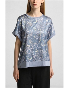 Футболка атласная с принтом Comma,