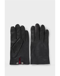 Перчатки кожаные с шерстяной подкладкой Hugo