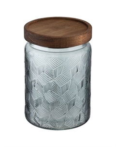 Банка для продуктов Amaretto 0,75л круглая стекло, дерево Leonord