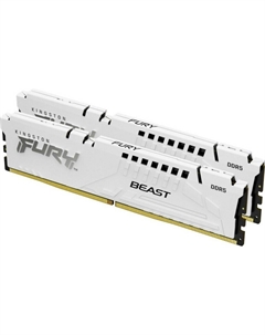Комплект памяти DDR5 DIMM 64Gb (2x32Gb), 6000MHz, CL30, 1.4V, FURY Beast White (KF560C30BWEK2-64) Retail Kingston