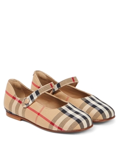 Туфли Mary Jane в клетку, бежевый Burberry