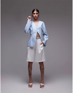 Широкие шорты-бермуды белого цвета Asos design