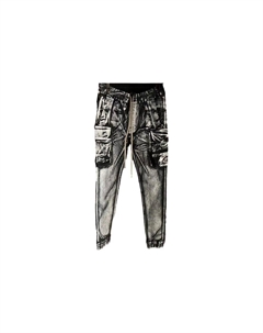 Брюки-карго женские черные/белые Rick owens