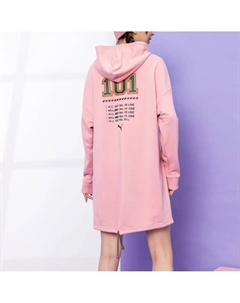 Платье с длинными рукавами женское розовое Puma