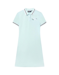 Платье с короткими рукавами женское светло-голубое Fila
