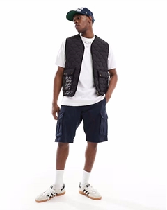 Шорты-карго свободного кроя из твила темно-синего цвета Gant