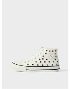 Кеды высокие с разноцветными стразами Naturino