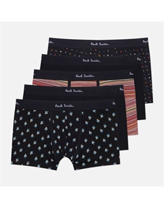 Комплект мужских трусов Organic Cotton Mixed Signature Stripe & Pattern Boxer Briefs 5-P Paul smith