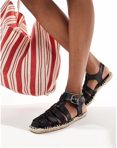 Эспадрильи рыбака Jukebox черного цвета Asos design