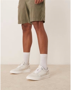 Белые кроссовки из кожи Asos design