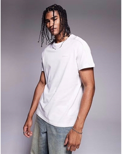 Футболка Liam с логотипом, пришитым лентой, в кремово-белом цвете Hugo red