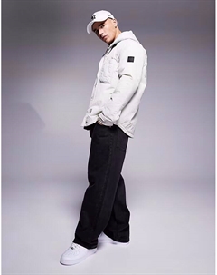 Locky нейлоновая утепленная рубашка свободного кроя бежевого цвета Boss orange