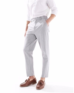 Строгие зауженные брюки светло-серого цвета Asos design