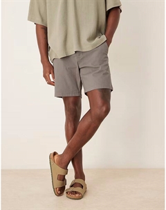 Узкие шорты-бермуды средней длины серого цвета Asos design