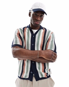 Рубашка с открытыми плечами в полоску Only & sons